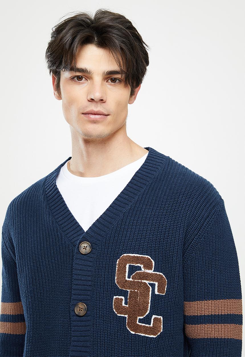 Cotton On - Varsity cardigan - navy