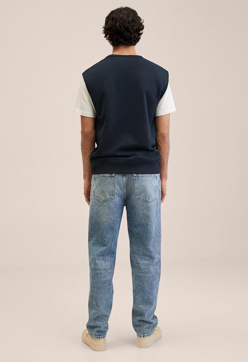 MANGO - Mauro Cotton Sweatshirt Vest - dark navy