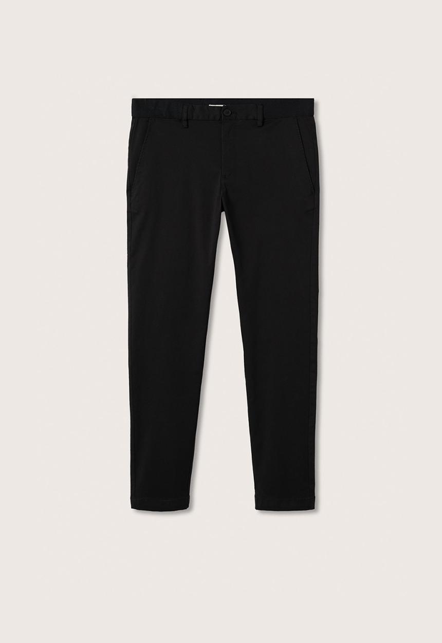 MANGO - Prato tapered crop pants - black