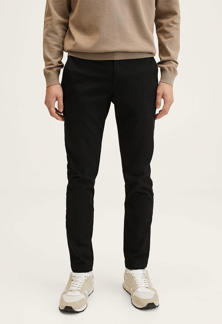MANGO - Prato tapered crop pants - black