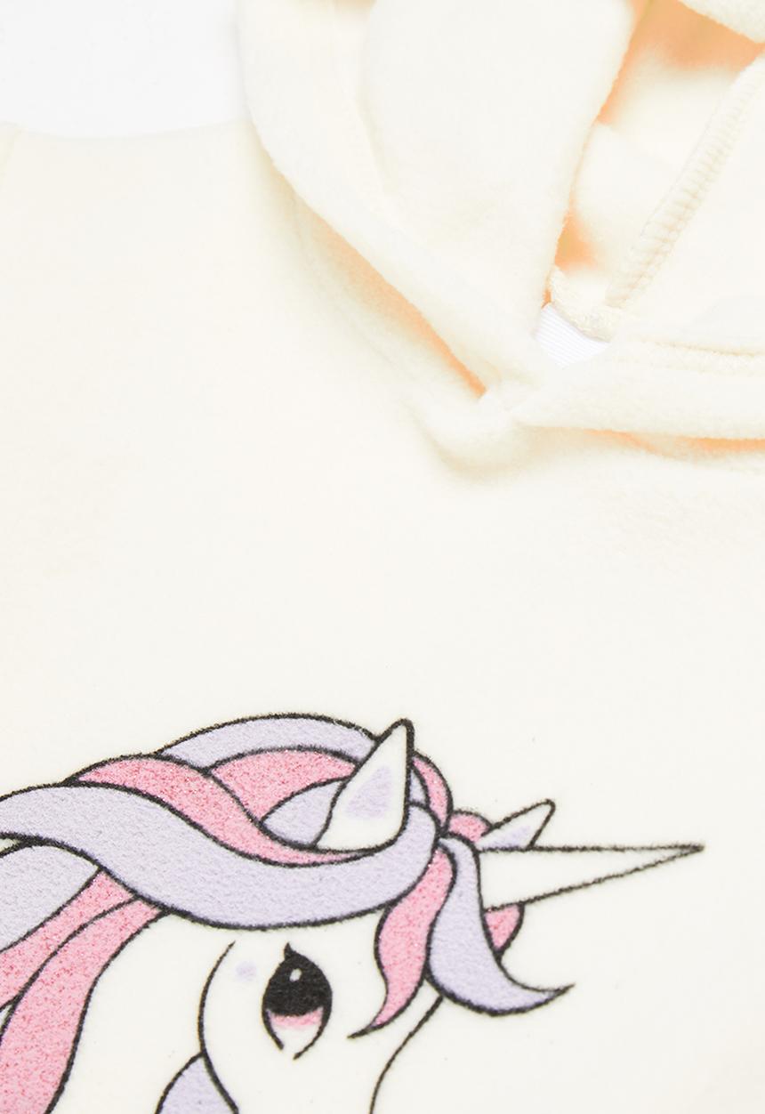 Pop Candy - 2 pack polar fleece hoodie set - beige & lilac