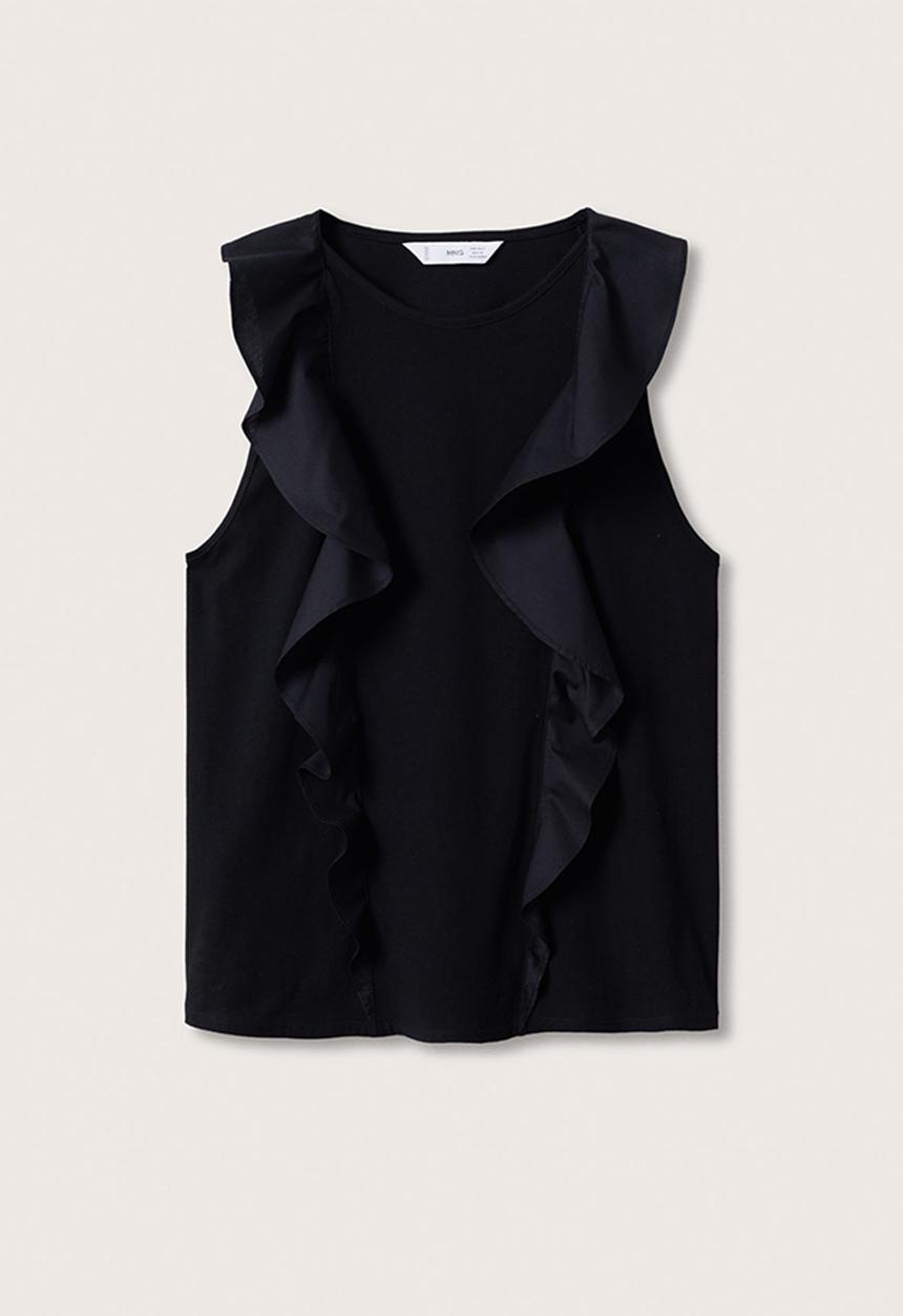 MANGO - T-shirt clara - black
