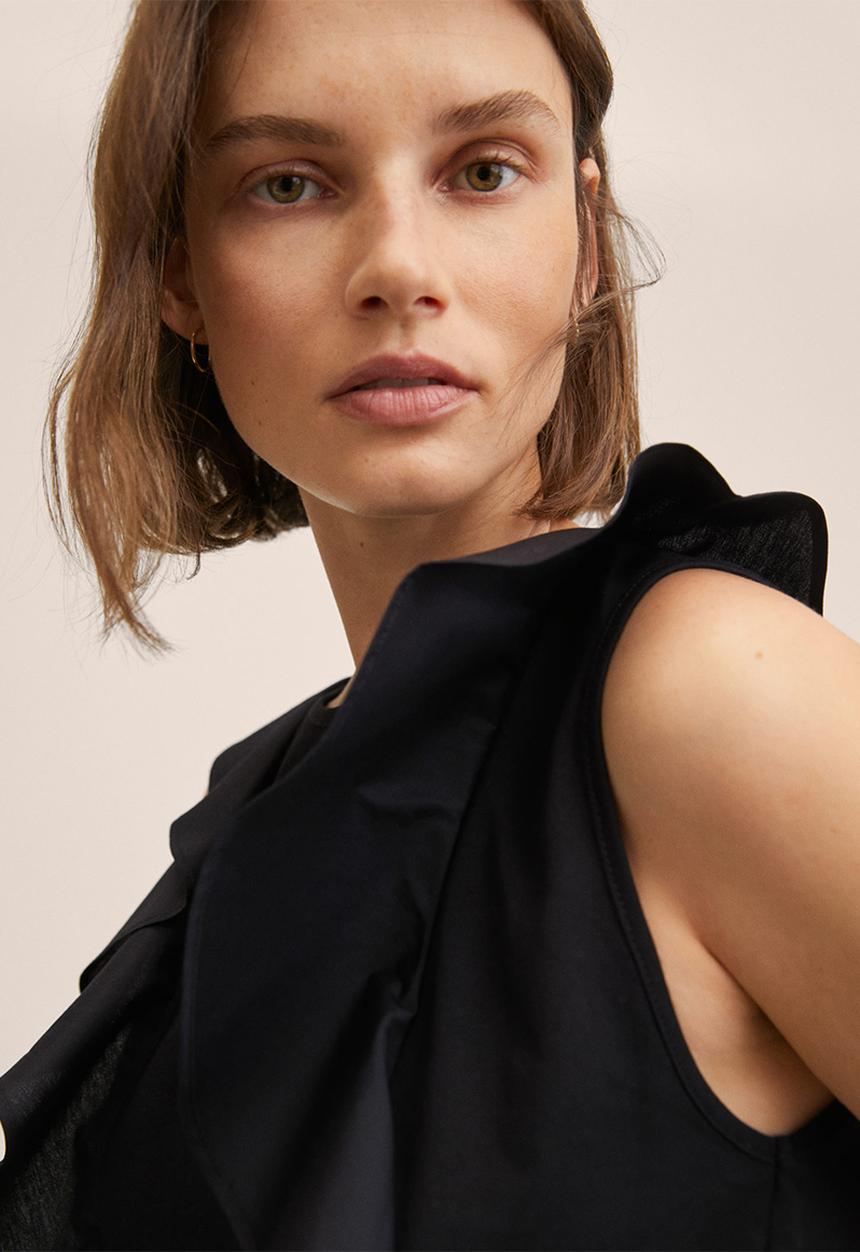 MANGO - T-shirt clara - black