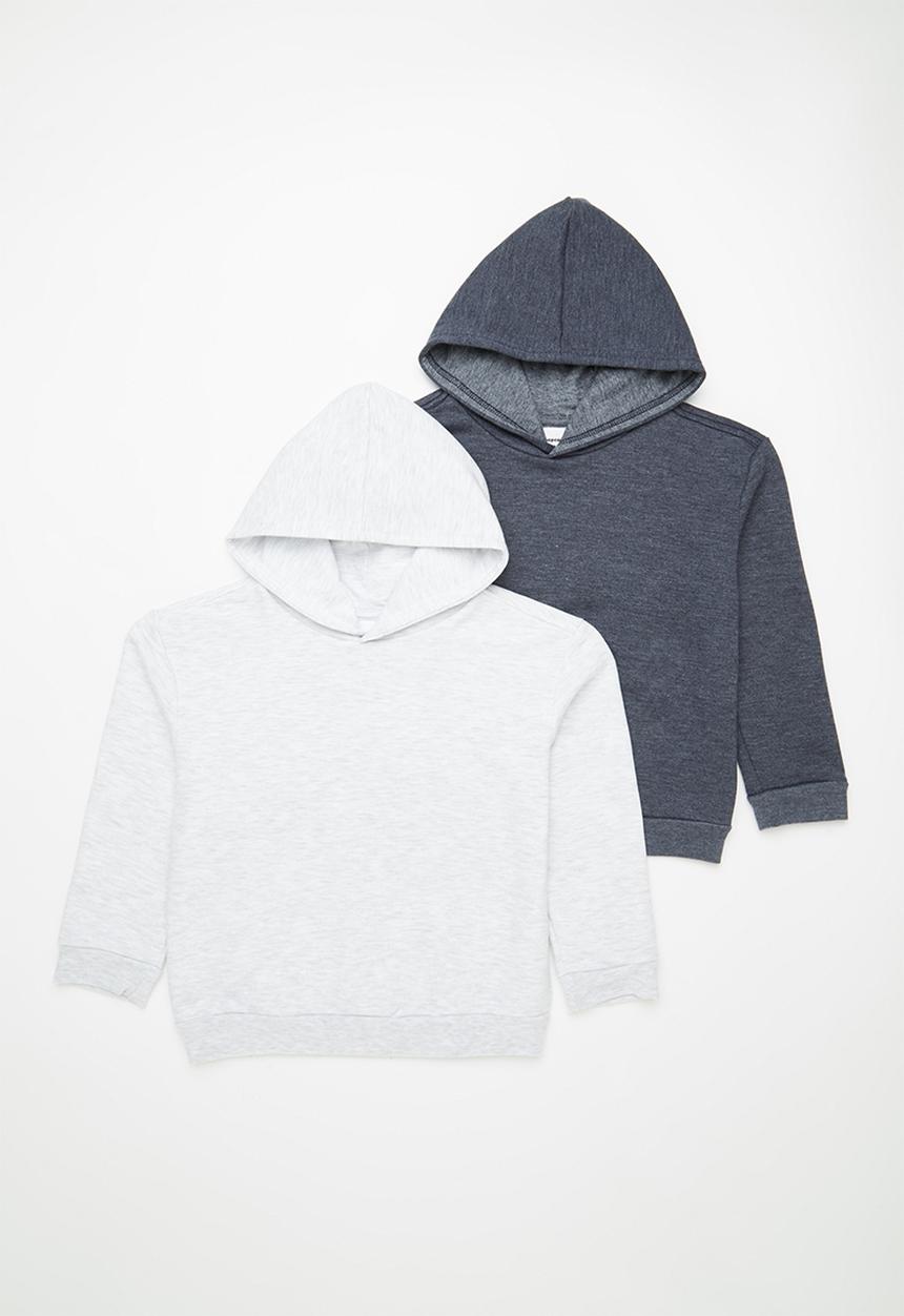 Pop Candy - 2 Pack hooded sweatshirt - light blue & cream