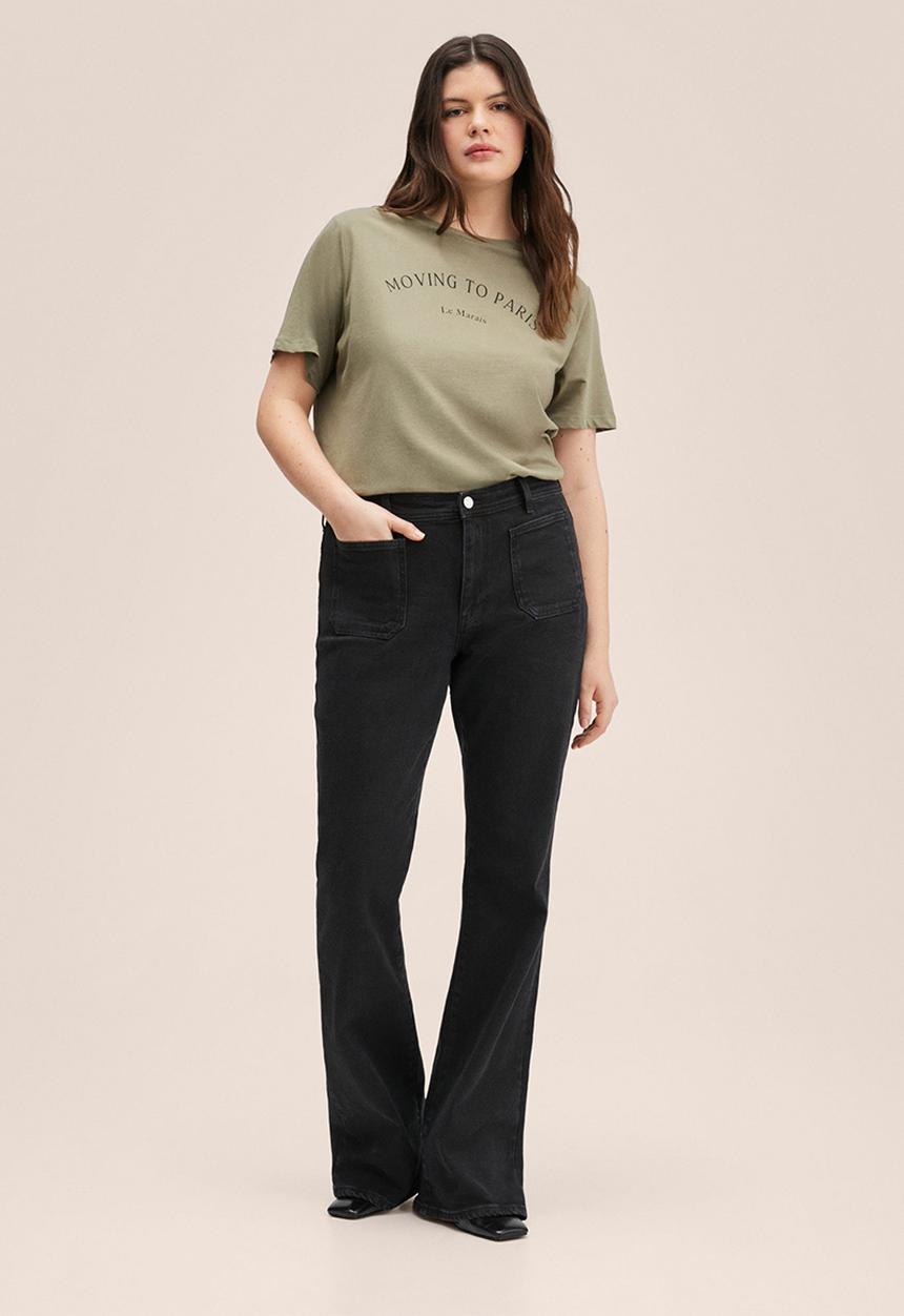 MANGO - Plus T-shirt pstilu2 - beige/khaki