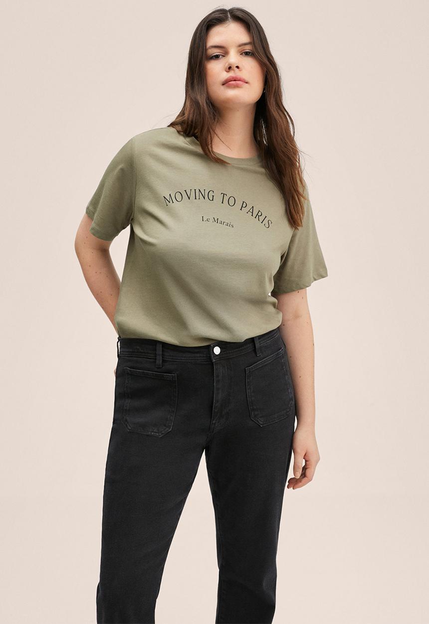 MANGO - Plus T-shirt pstilu2 - beige/khaki