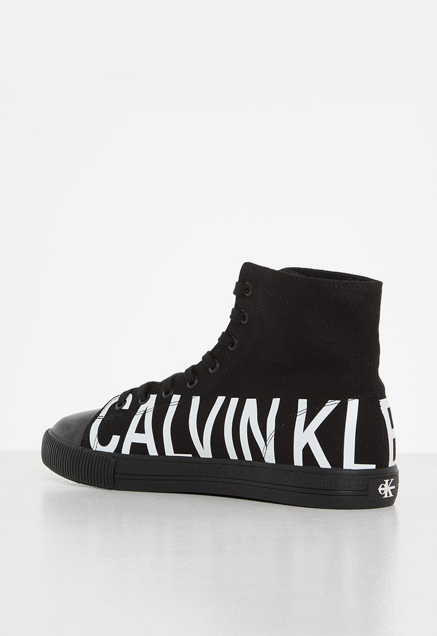 Calvin Klein - Ck vulcanized mid sneaker logo mens - black
