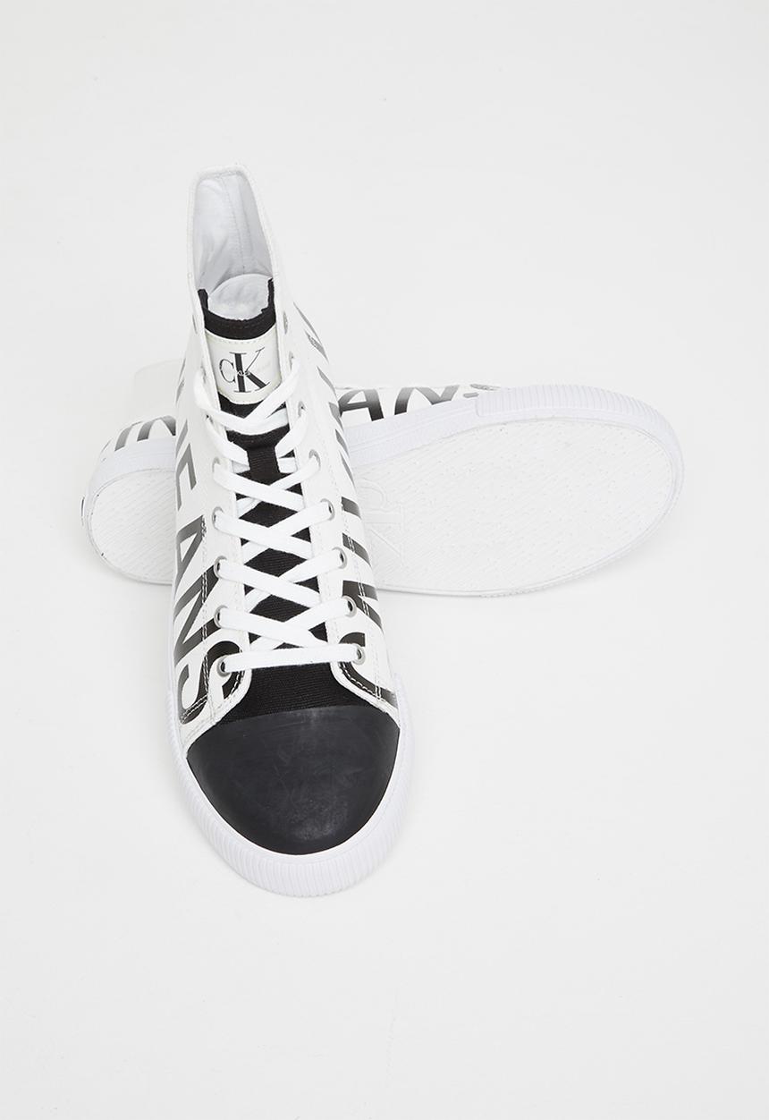 Calvin Klein - Ck vulcanized mid sneaker logo mens - white