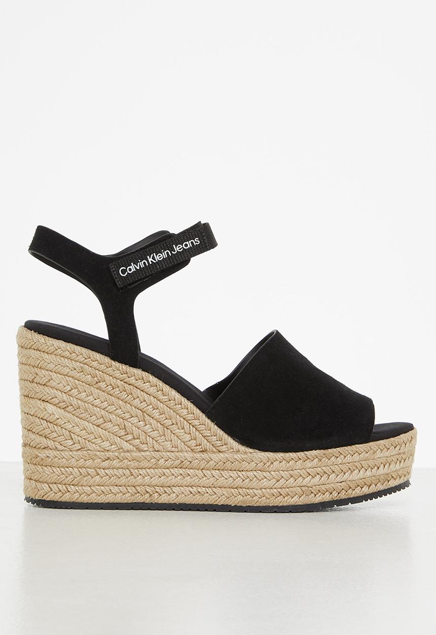 Calvin Klein - Wedge sandal ankle clip su - black