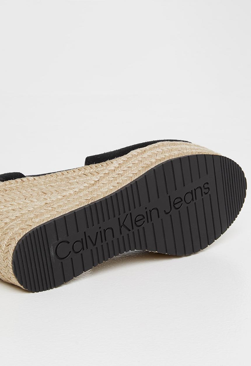 Calvin Klein - Wedge sandal ankle clip su - black
