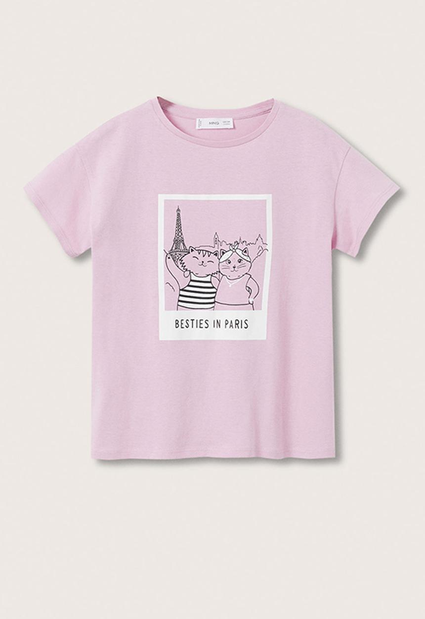 MANGO - T-shirt funny - purple