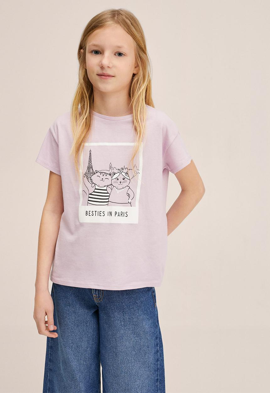 MANGO - T-shirt funny - purple