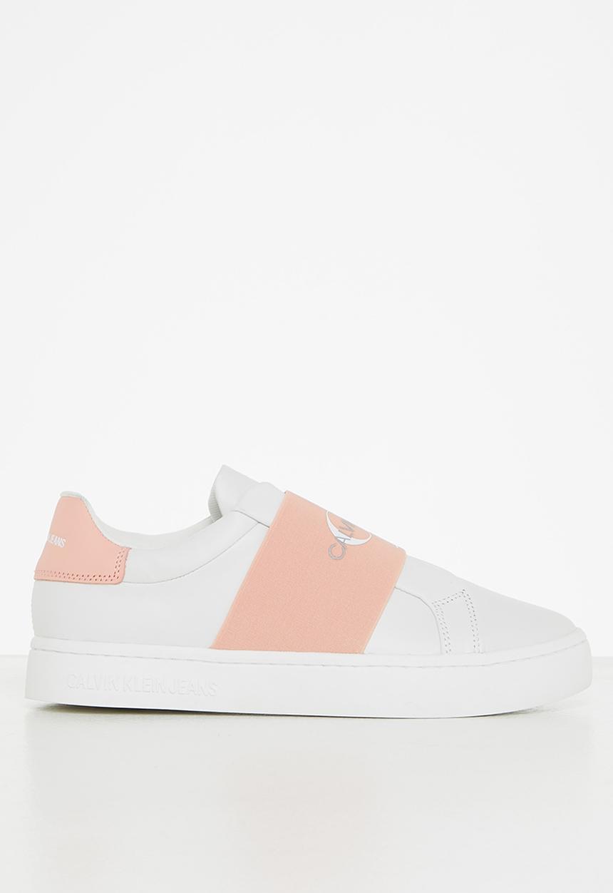 Calvin Klein - Ck cupsole elastic sneaker womens - white & pink
