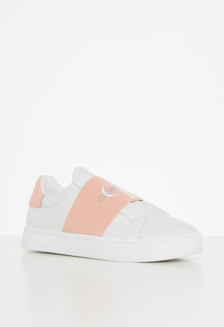 Calvin Klein - Ck cupsole elastic sneaker womens - white & pink