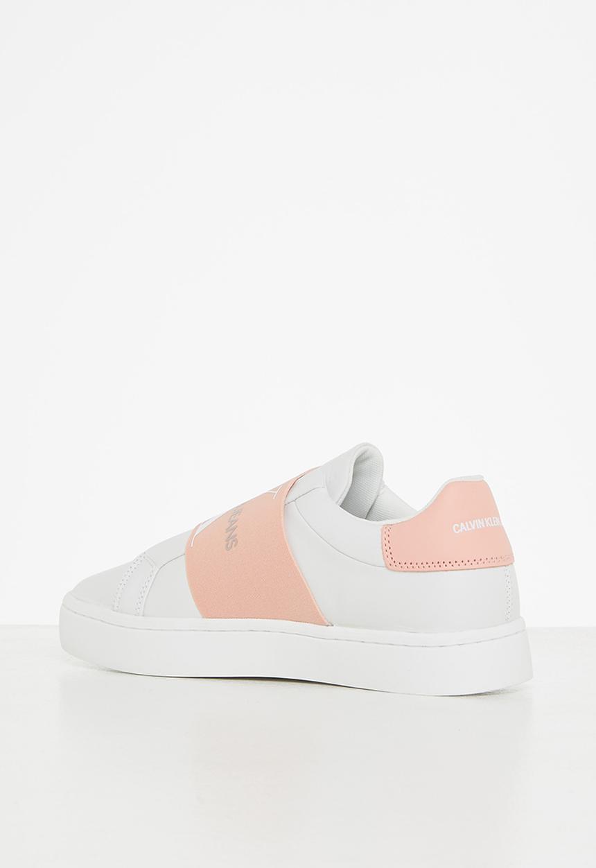 Calvin Klein - Ck cupsole elastic sneaker womens - white & pink