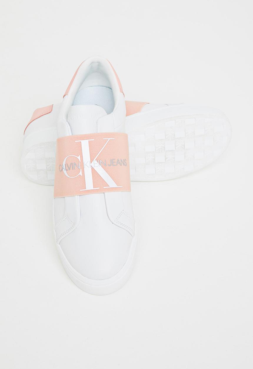 Calvin Klein - Ck cupsole elastic sneaker womens - white & pink