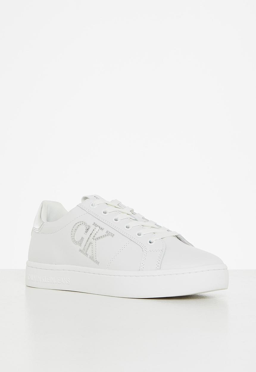 Calvin Klein - Ck cupsole laceup sneaker logo womens - white