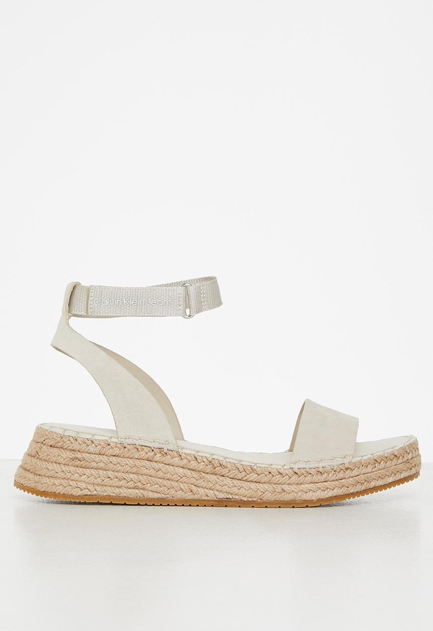 Calvin Klein - Sporty wedge sandal ankle clip - eggshell