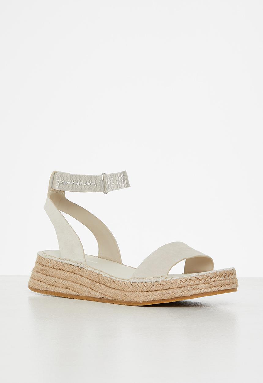 Calvin Klein - Sporty wedge sandal ankle clip - eggshell
