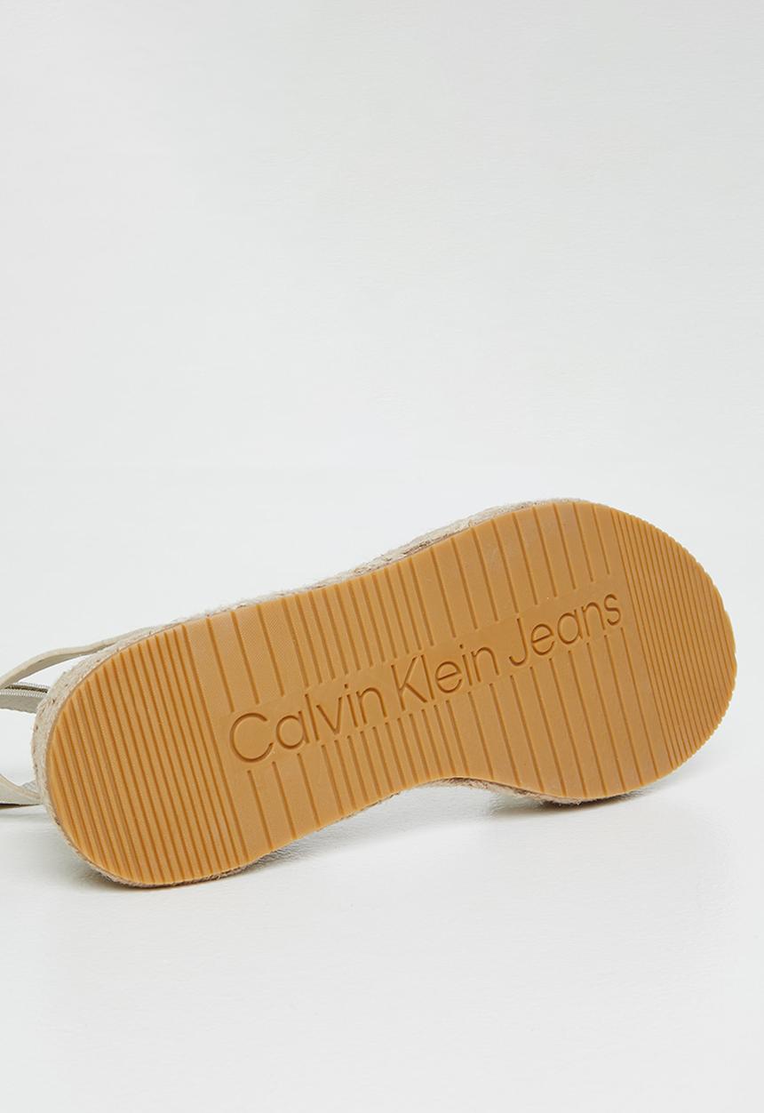 Calvin Klein - Sporty wedge sandal ankle clip - eggshell