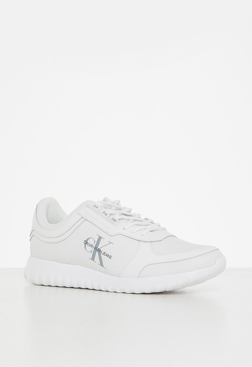 Calvin Klein - Ck runner laceup sneaker eva leather mens - white