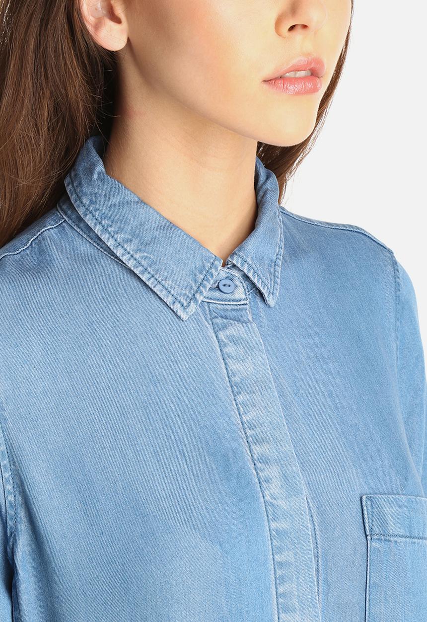 VILA - Elan Denim Long Shirt