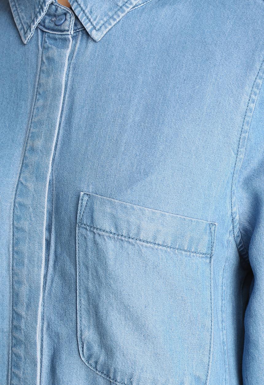 VILA - Elan Denim Long Shirt