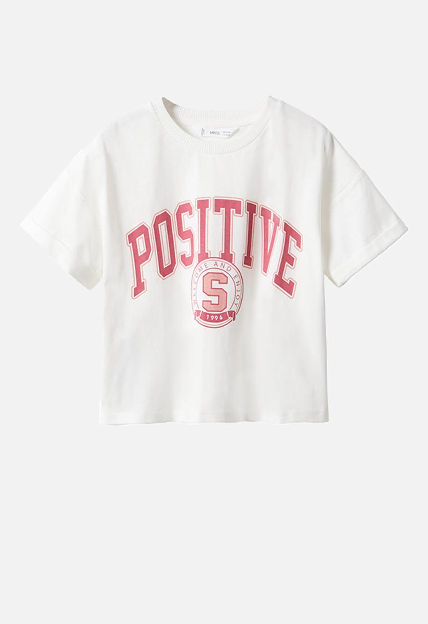 MANGO - T-shirt college - natural
