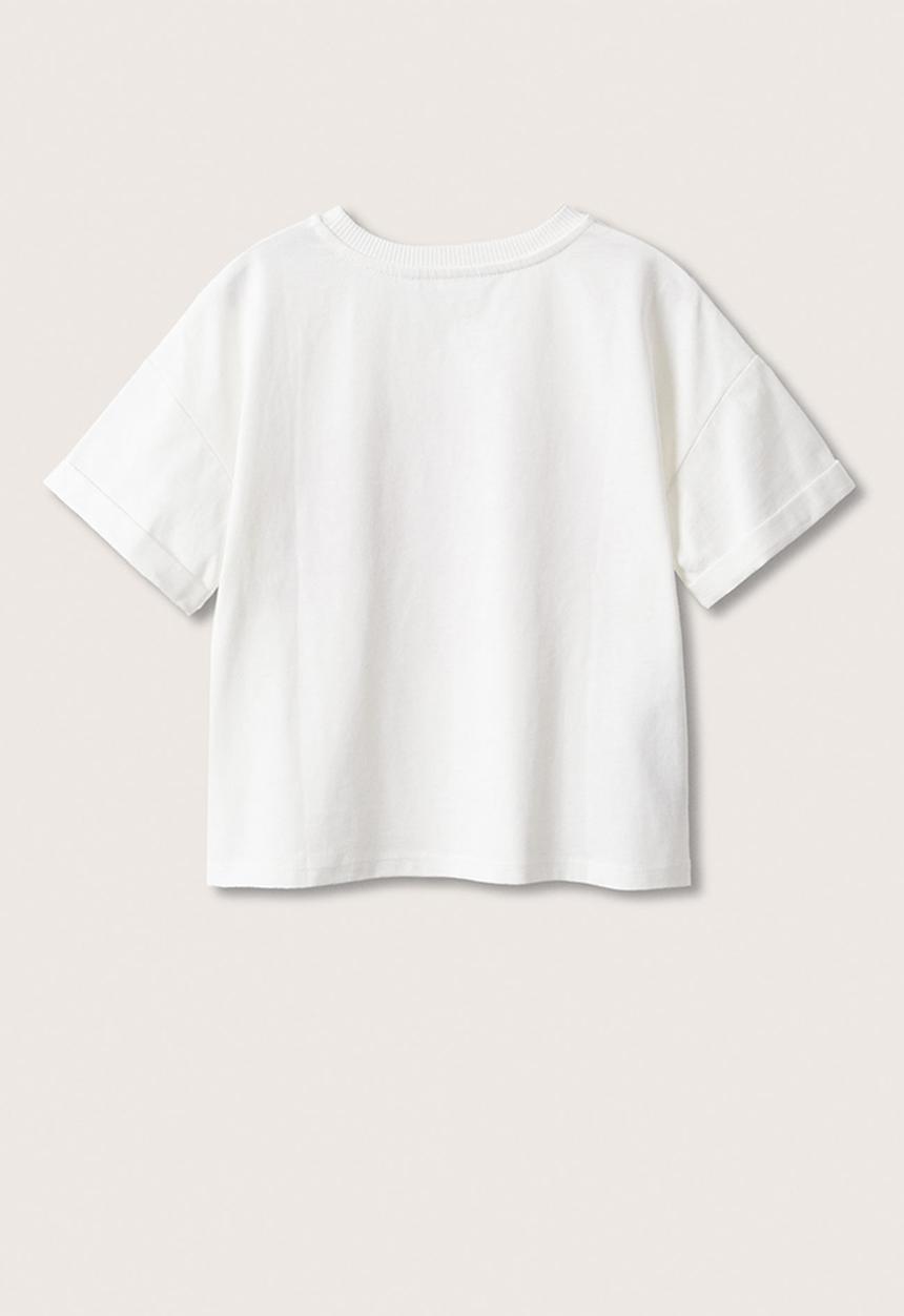 MANGO - T-shirt college - natural