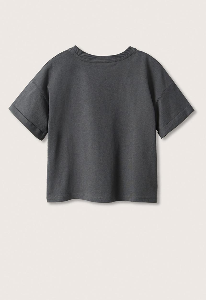 MANGO - T-shirt college - grey