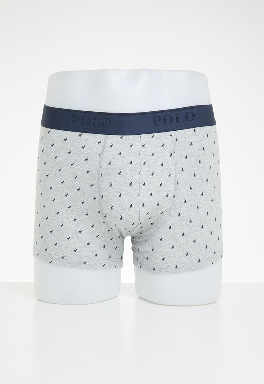 POLO - Men aop pony knit boxer - grey