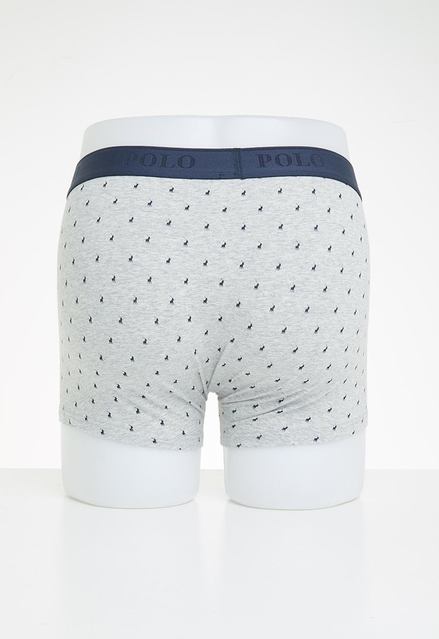 POLO - Men aop pony knit boxer - grey