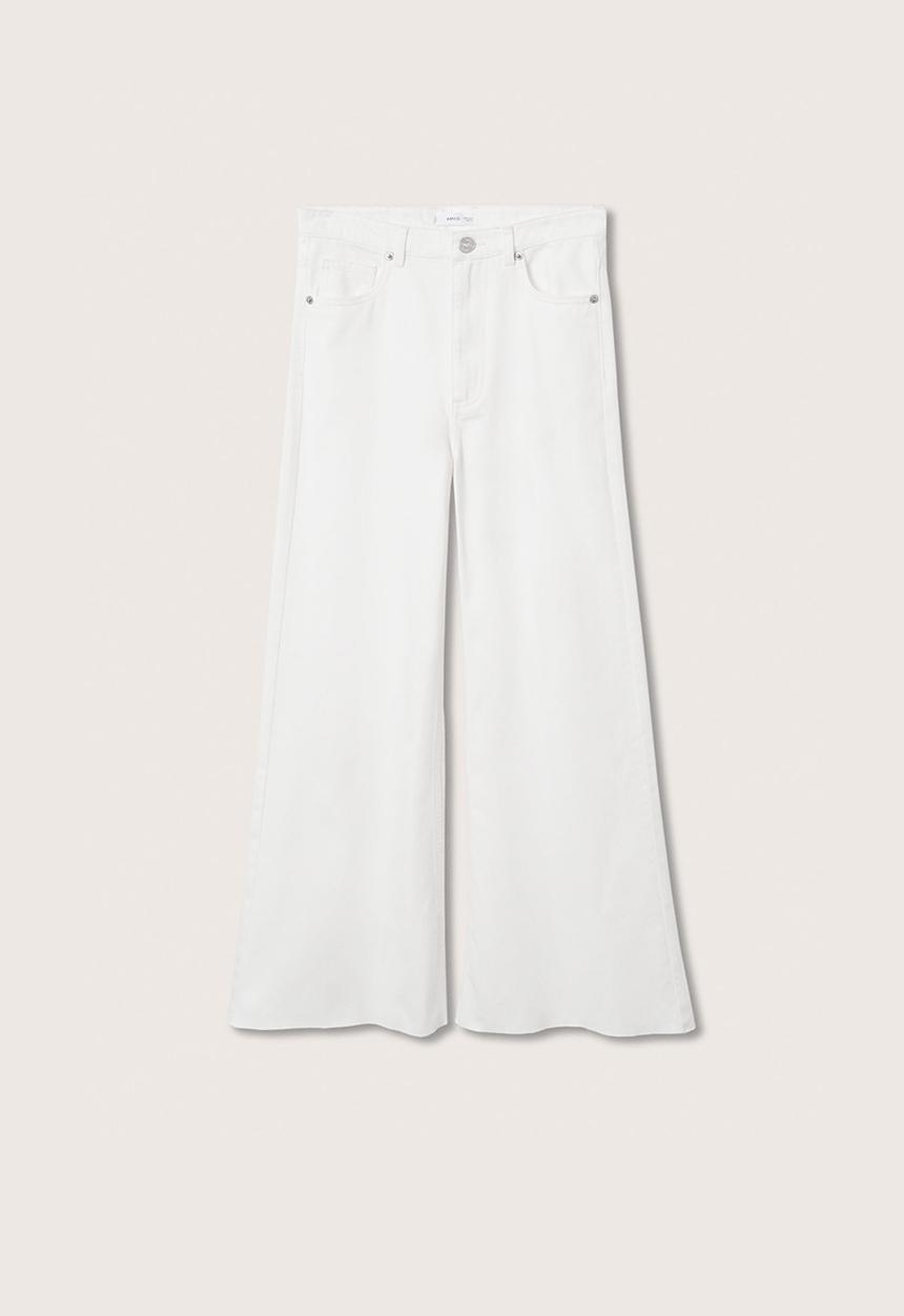 MANGO - Jeans flowy - white