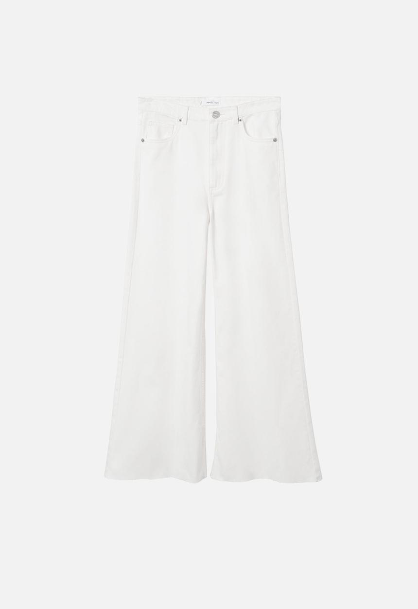 MANGO - Jeans flowy - white