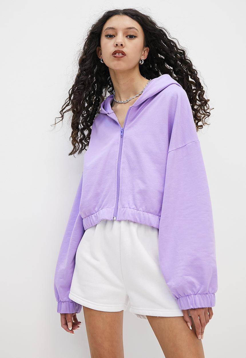 Blake - Zip thru hoodie - lilac