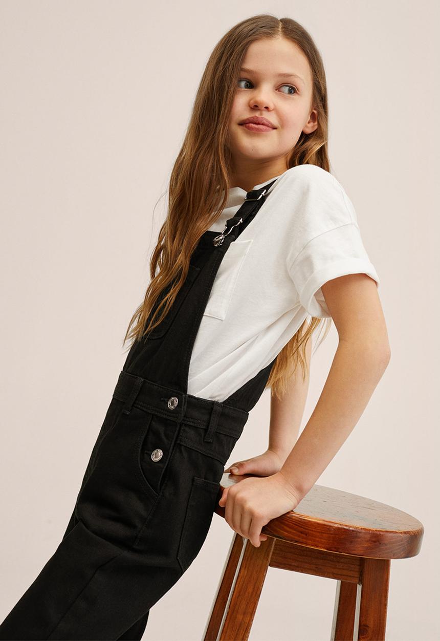 MANGO - Dungarees amara - black