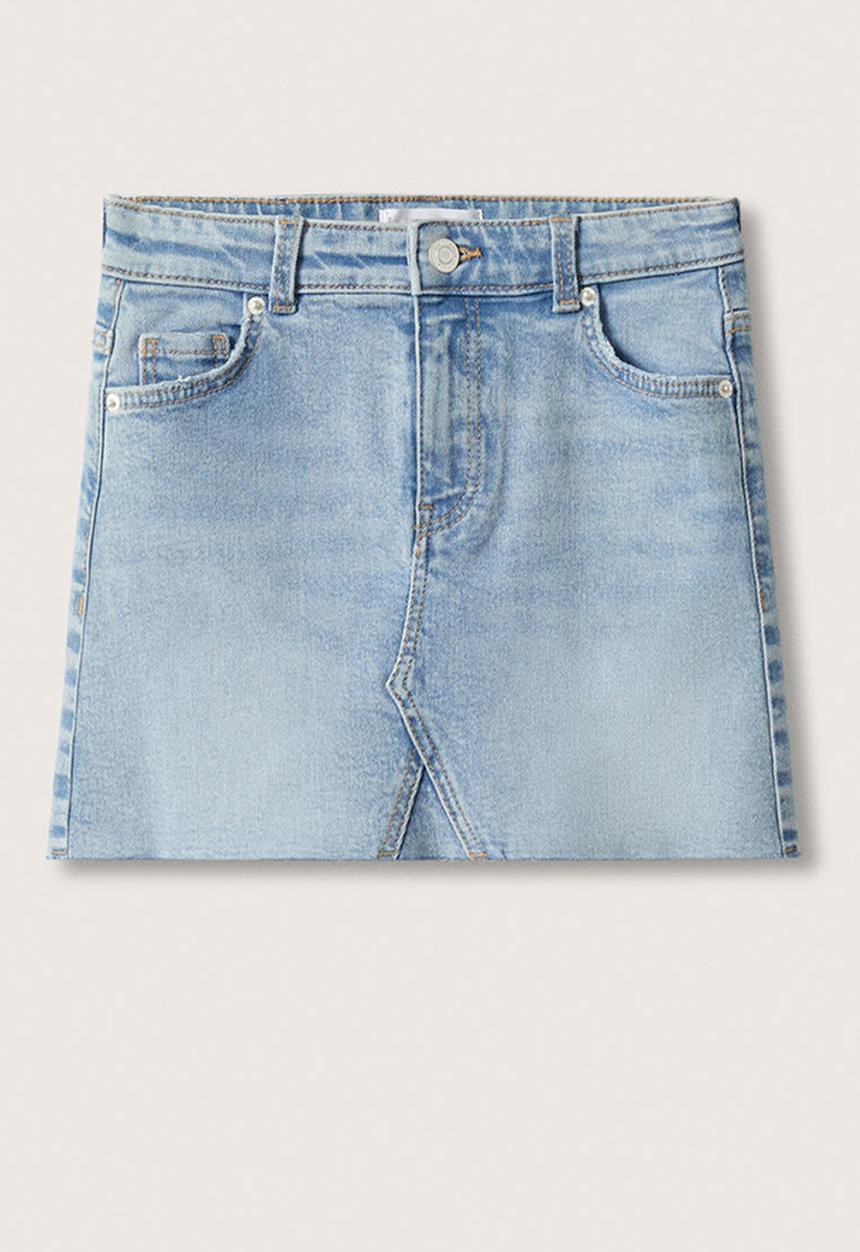 MANGO - Skirt sue - blue