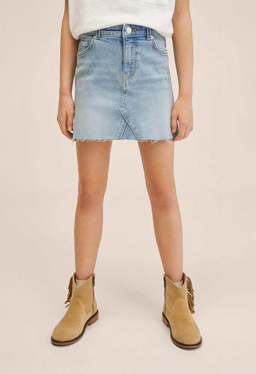 MANGO - Skirt sue - blue