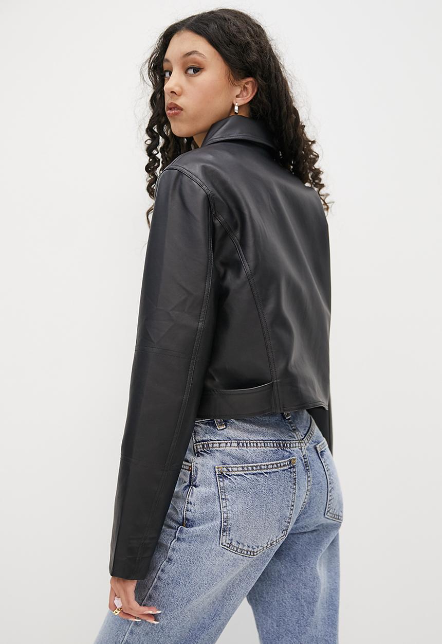 Blake - Pu biker - black