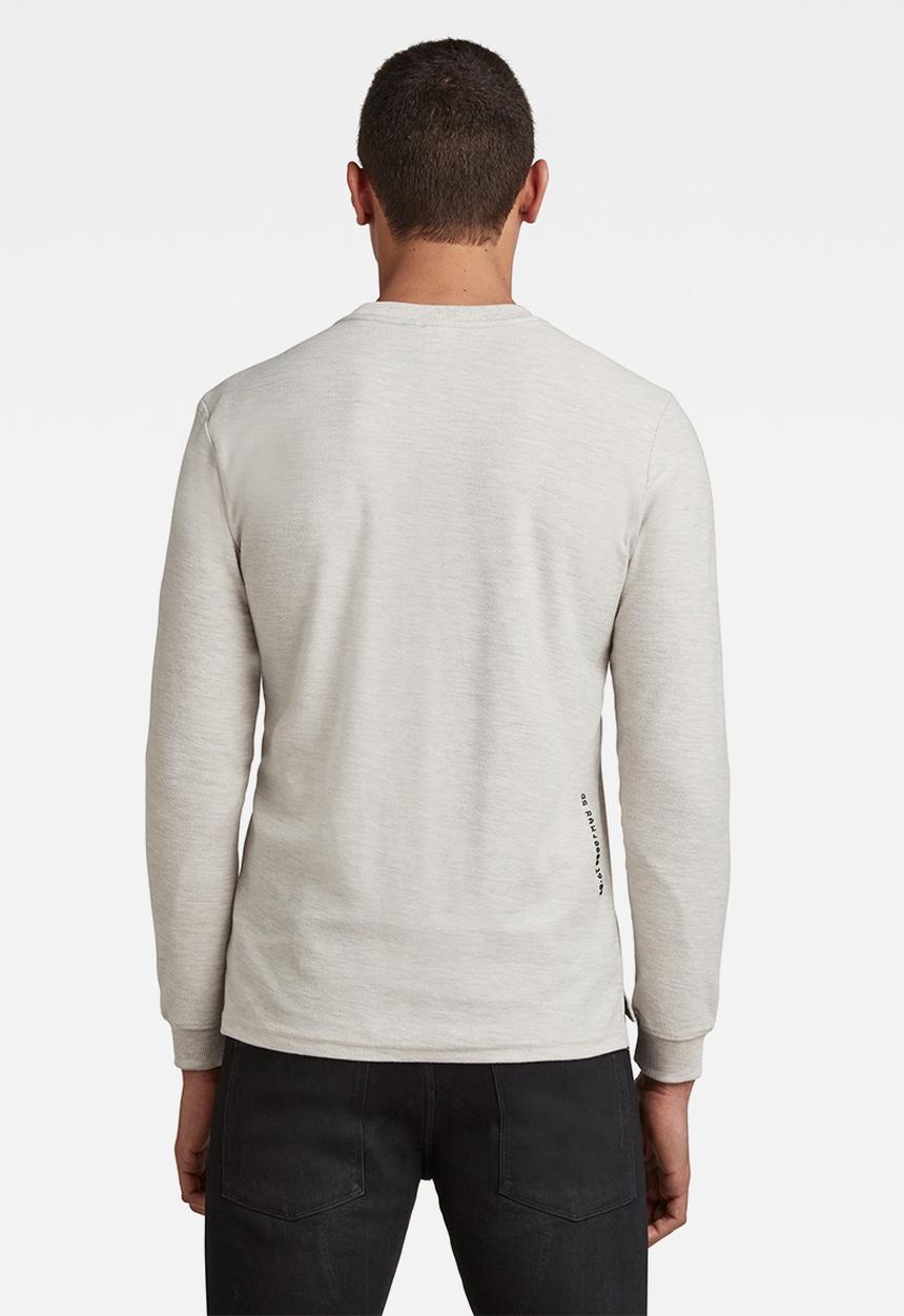 G-STAR - Textured stitch sweater r t long sleeve - milk
