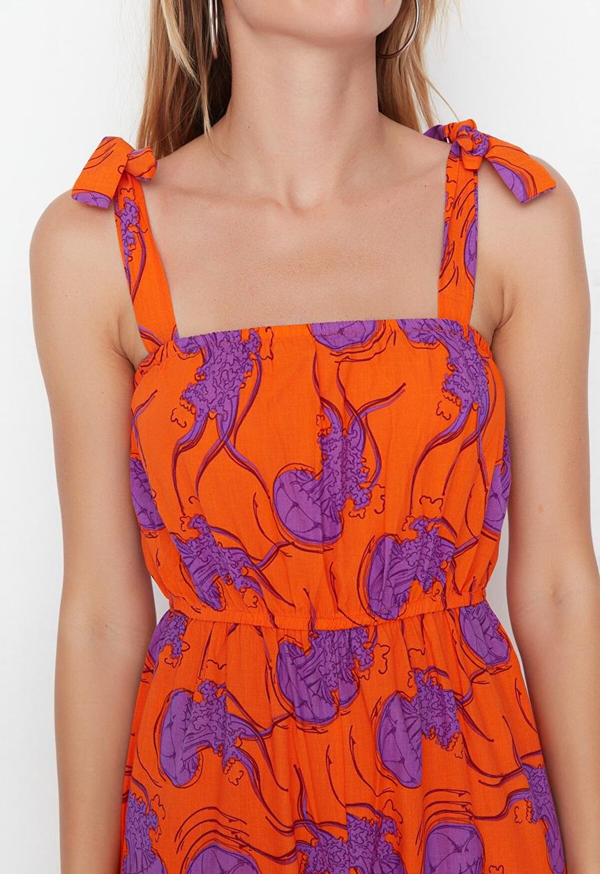 Trendyol - Jellyfish patterned jumpsuit - orange