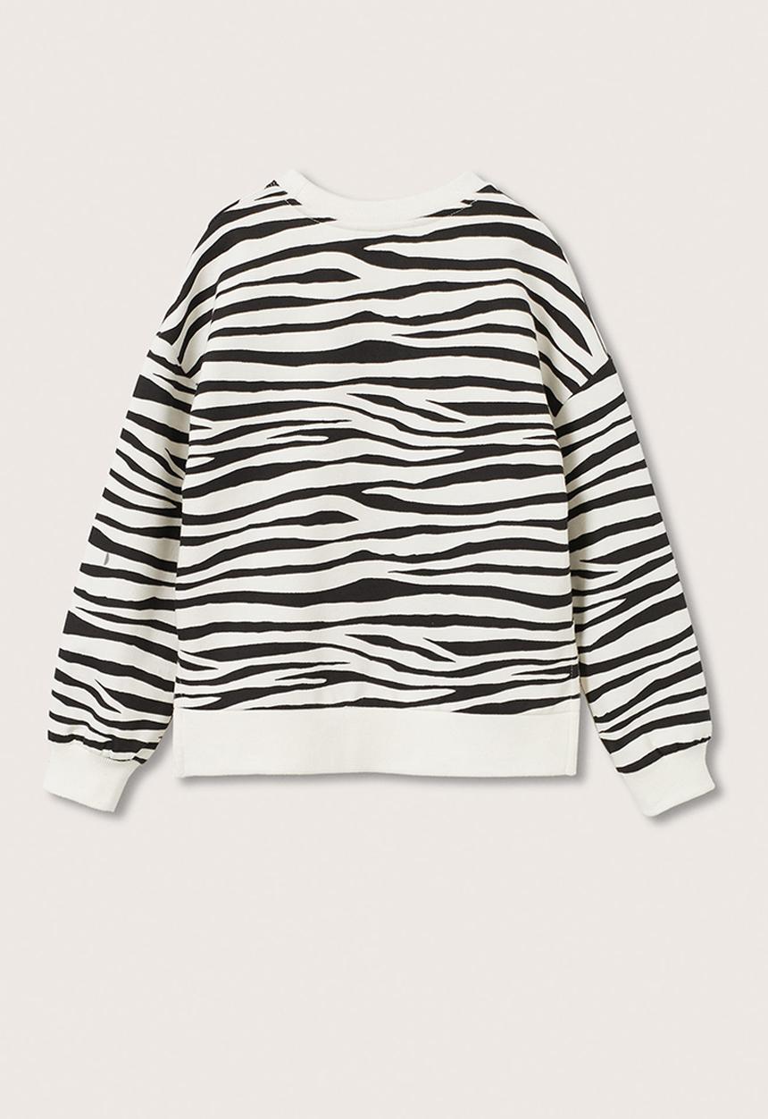 MANGO - Sweatshirt alexis - white & black