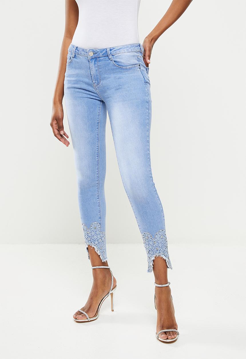 SISSY BOY - Fero: jon jon with hem crochet detail - periwinkle