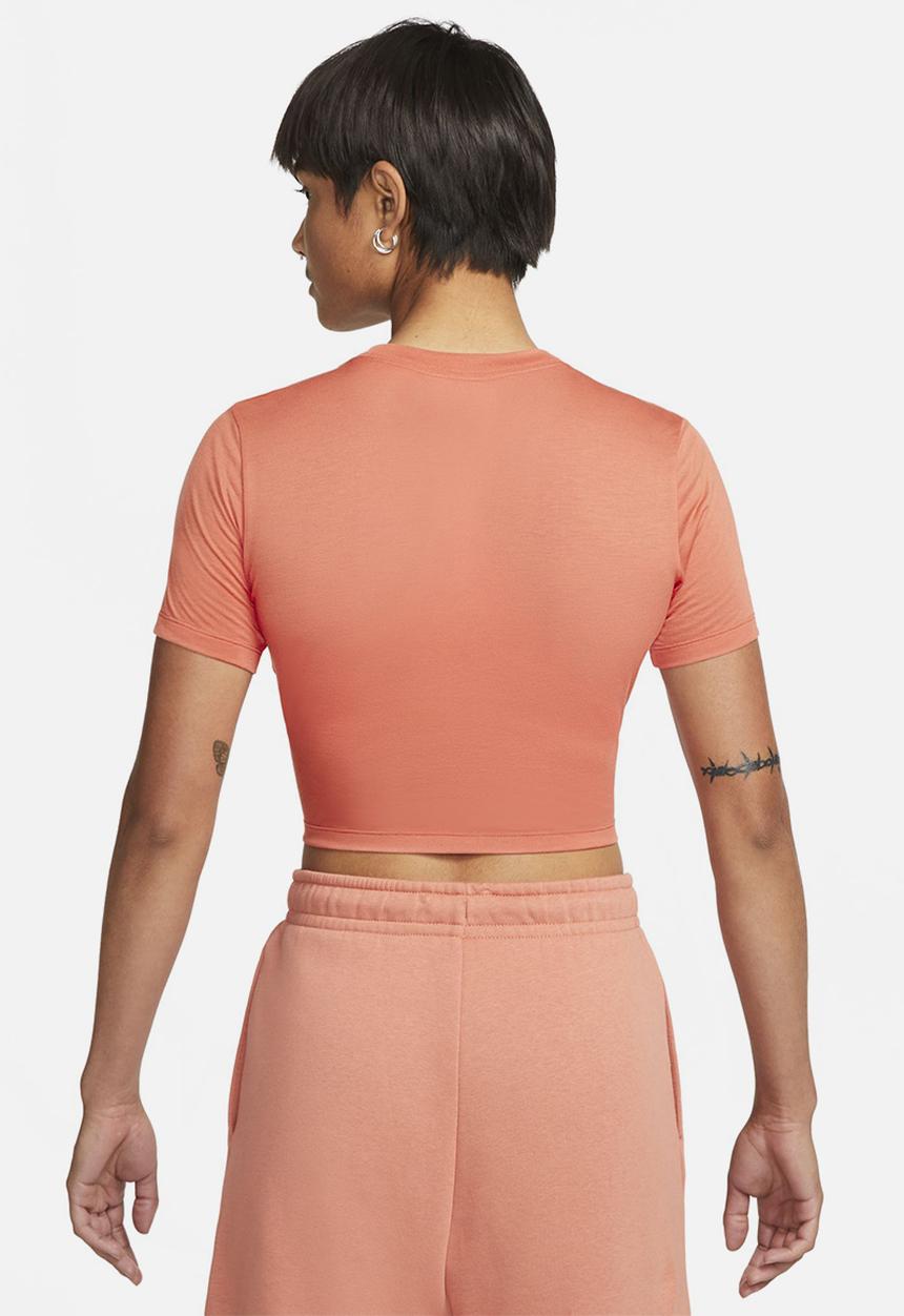 Nike - W nsw essential tee slim crp lbr - madder root