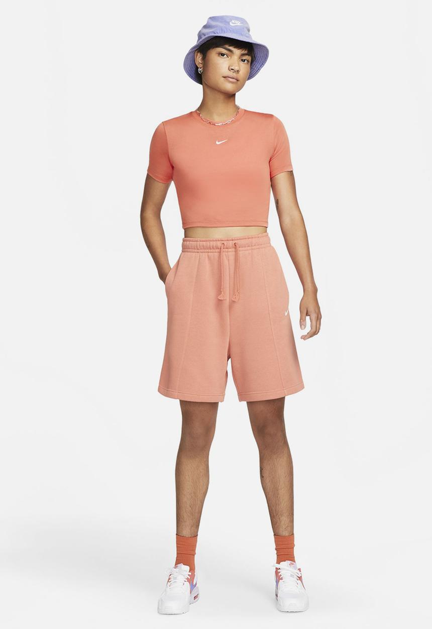 Nike - W nsw essential tee slim crp lbr - madder root