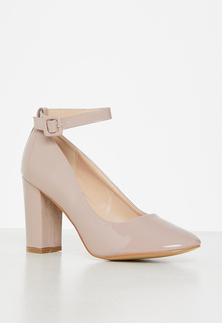 Superbalist - Kate patent block heel - neutral