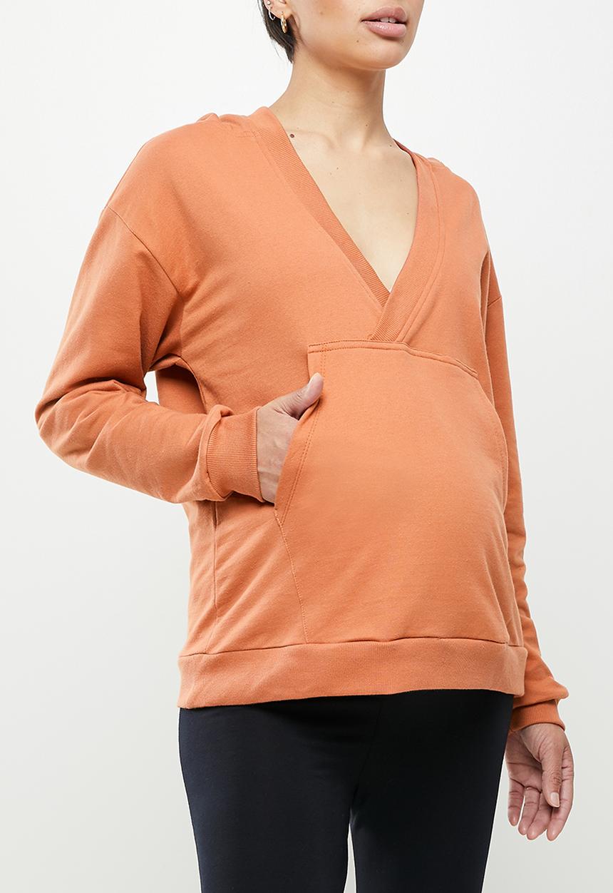 Superbalist - Materntiy nursing pocket hoodie - baked clay