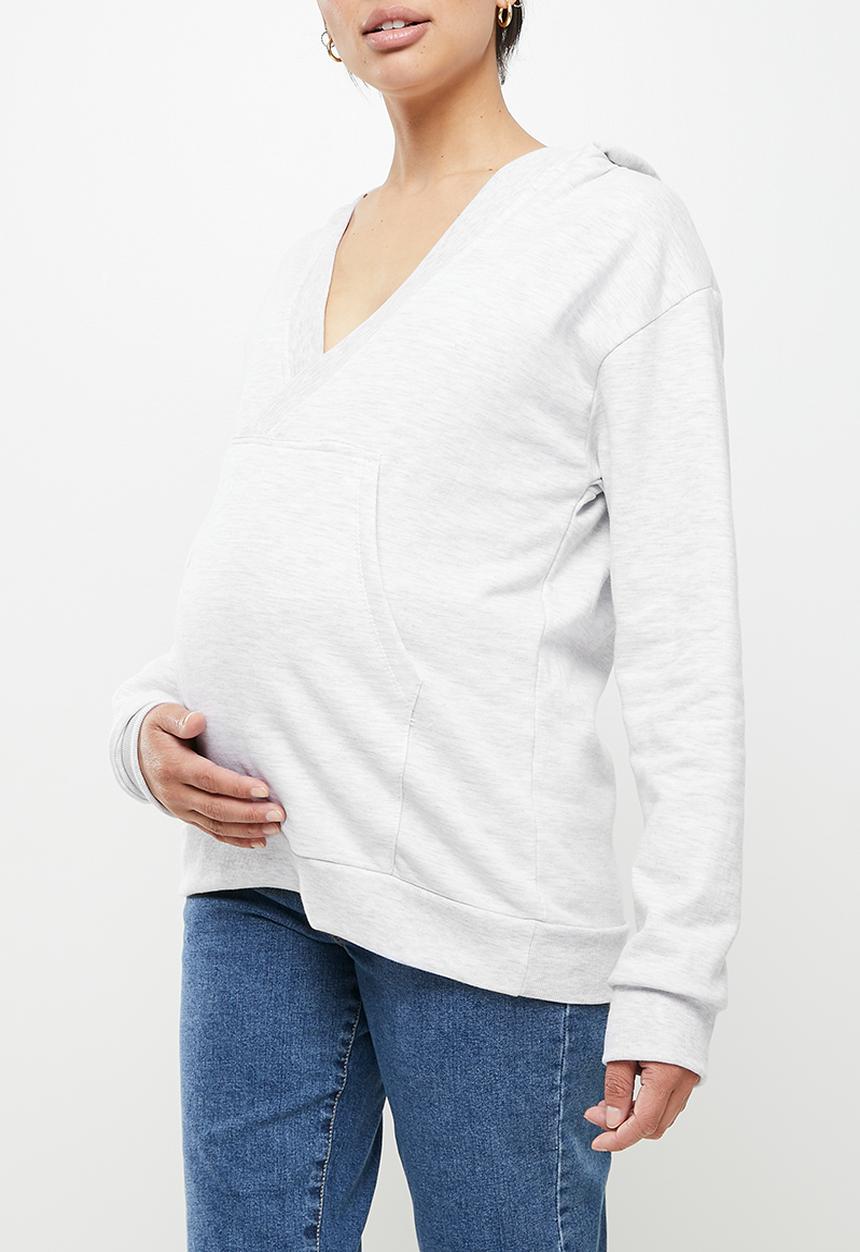 Superbalist - Materntiy nursing pocket hoodie - ice melange