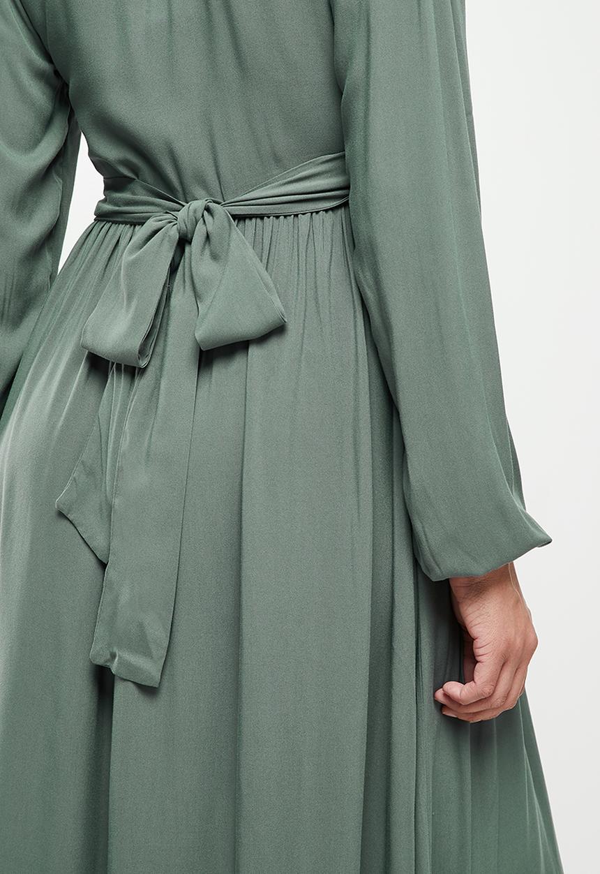Superbalist - Maternity long sleeve wrap nursing dress - teal