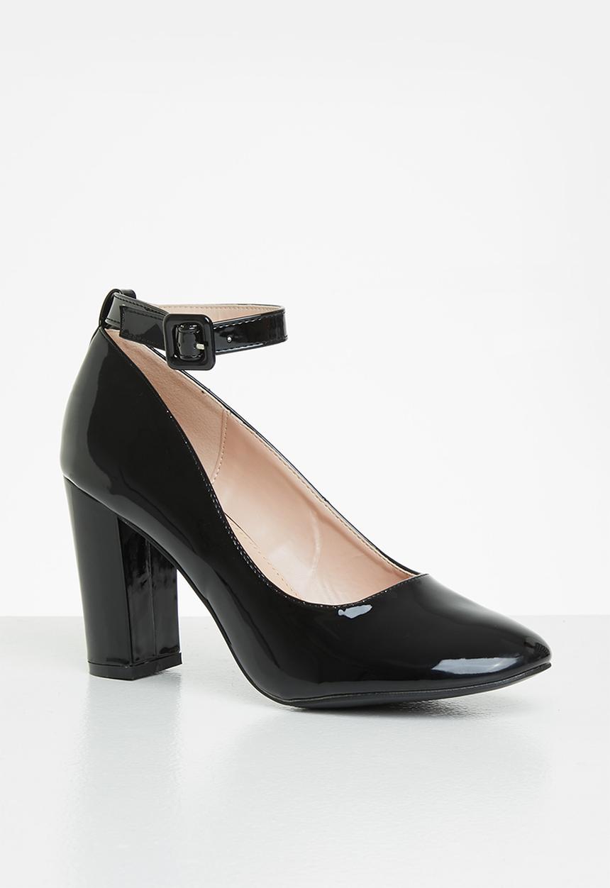 Superbalist - Kate patent block heel - black